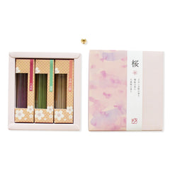 寧　nei　香立付きギフトセット　桜の調べ(正面)
