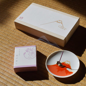赤富士と祈り癒しお香セット(使用シーン)