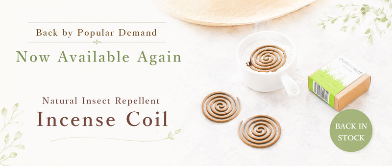 Back in Stock　Natural Insect Repellent Incense Coil