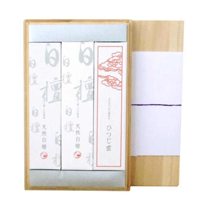 Incense of Natural Fragrant Wood / Gift Box (Sandalwood:2,Incense Burner Ash:1)
