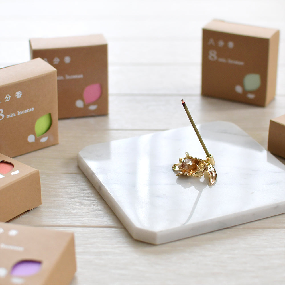 八分香と大理石の香皿